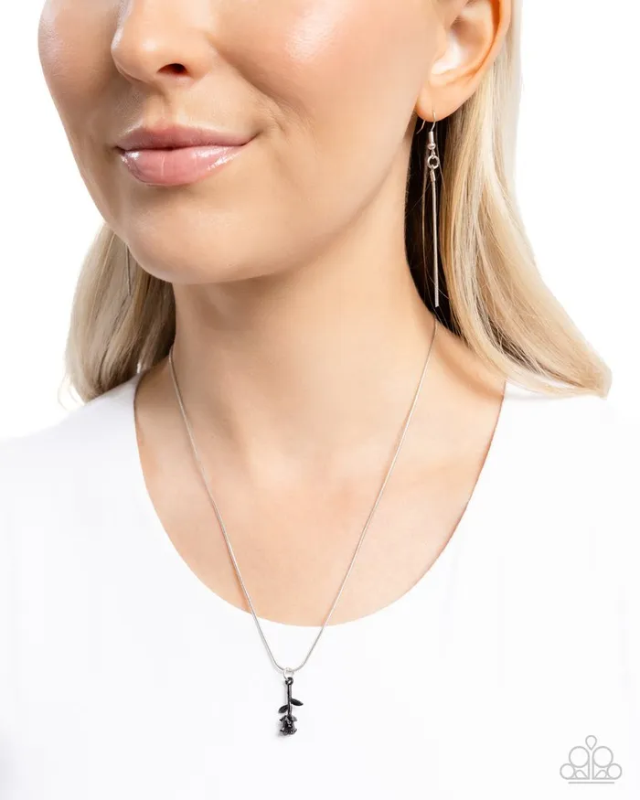 Paparazzi Jewelry Necklaces Paparazzi Necklace Tippy ROSE Black