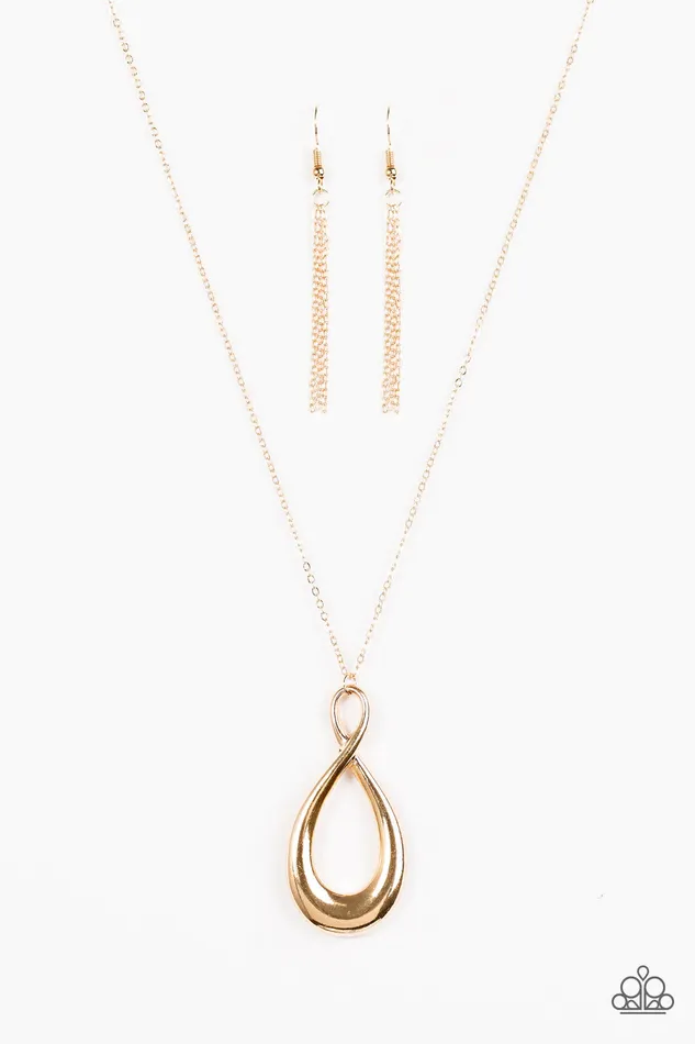 Paparazzi Jewelry Necklaces Paparazzi Necklace Twisted Tranquility Gold