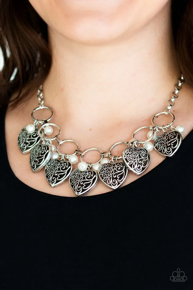 Paparazzi Jewelry Necklaces Paparazzi Necklace Very Valentine White