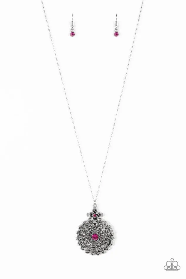 Paparazzi Jewelry Necklaces Paparazzi Necklace Walk On The WILDFLOWER Side Pink
