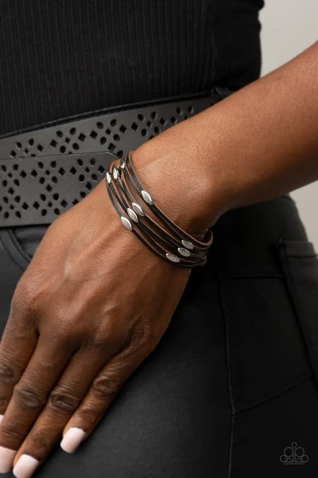 Paparazzi Jewelry Paparazzi Bracelet Cruise Control Soul Black Bracelets