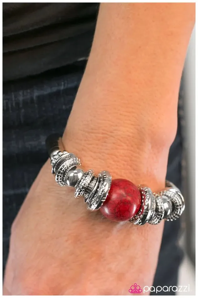 Paparazzi Jewelry Paparazzi Bracelet Do As The Romans Do Red Bracelets