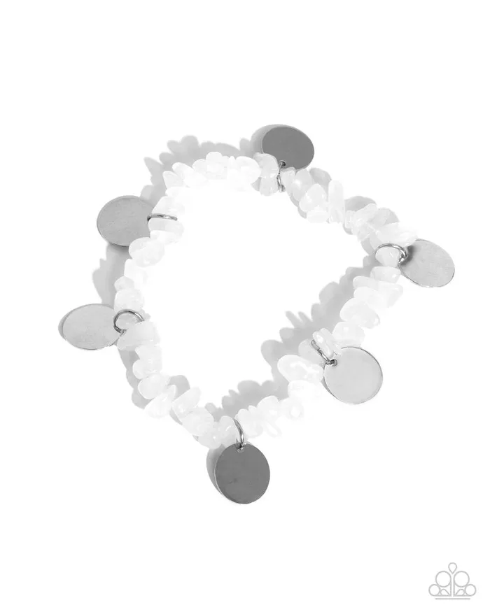 Paparazzi Jewelry Paparazzi Bracelet Grounded Grandeur White Bracelets Paparazzi Jewelry Paparazzi Bracelet Grounded Grandeur White Bracelets