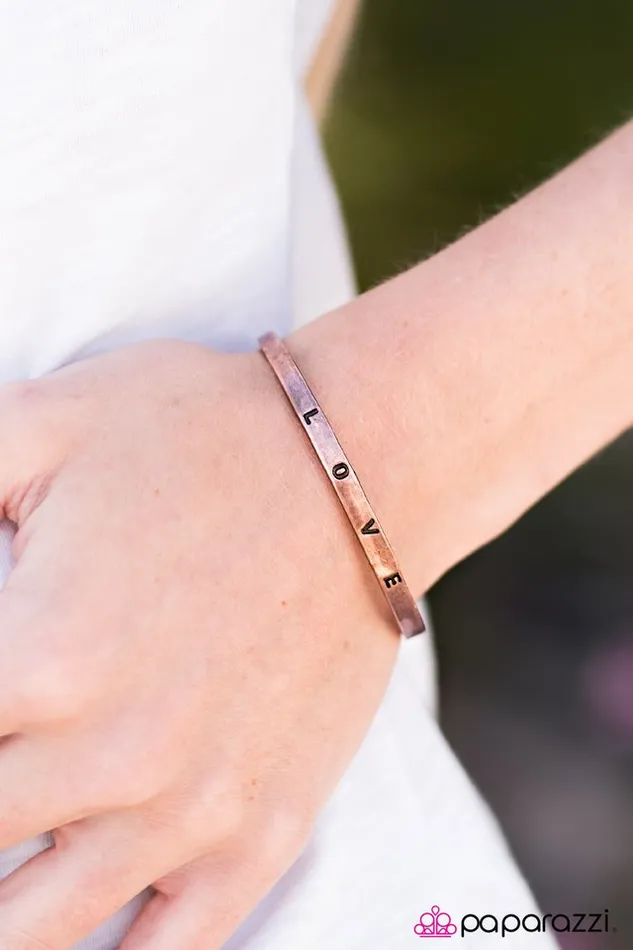 Paparazzi Jewelry Paparazzi Bracelet Love to Love Copper Bracelets