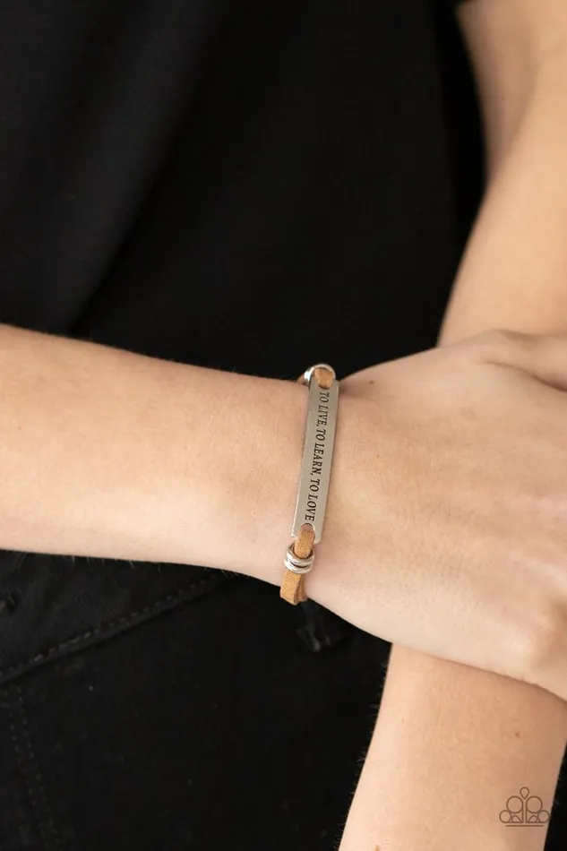 Paparazzi Jewelry Paparazzi Bracelet To Live To Learn To Love Brown Bracelets