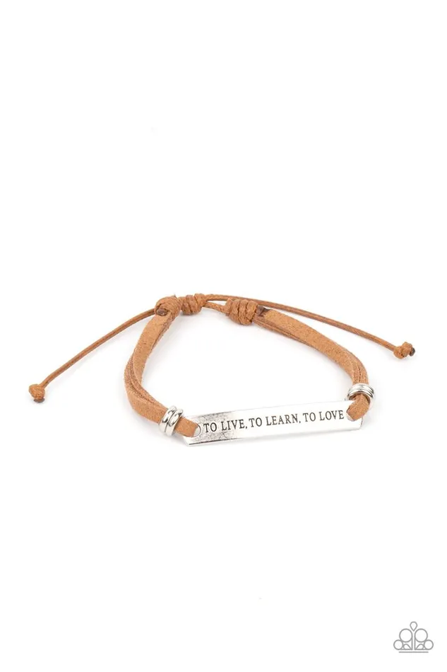 Paparazzi Jewelry Paparazzi Bracelet To Live To Learn To Love Brown Bracelets