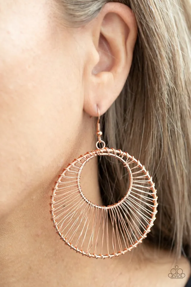 Paparazzi Jewelry Paparazzi Earring Artisan Applique Copper Earrings