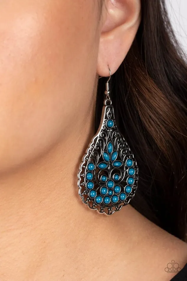 Paparazzi Jewelry Paparazzi Earring Botanical Beauty Blue Earrings