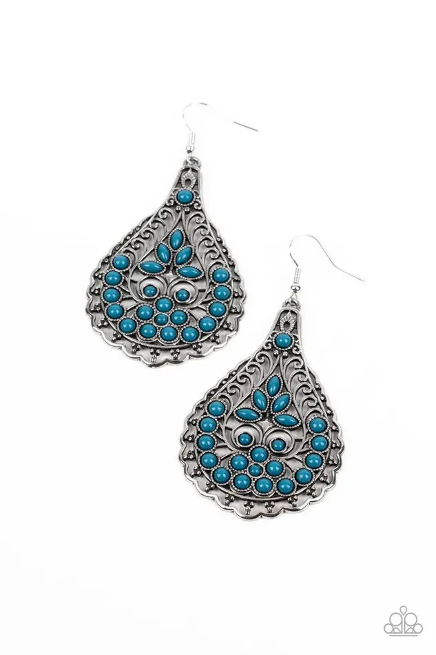 Paparazzi Jewelry Paparazzi Earring Botanical Beauty Blue Earrings