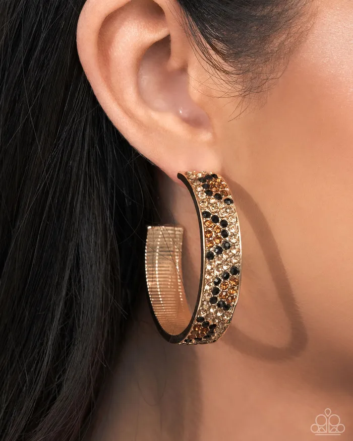 Paparazzi Jewelry Paparazzi Earring Cheetah Clique Gold Earrings