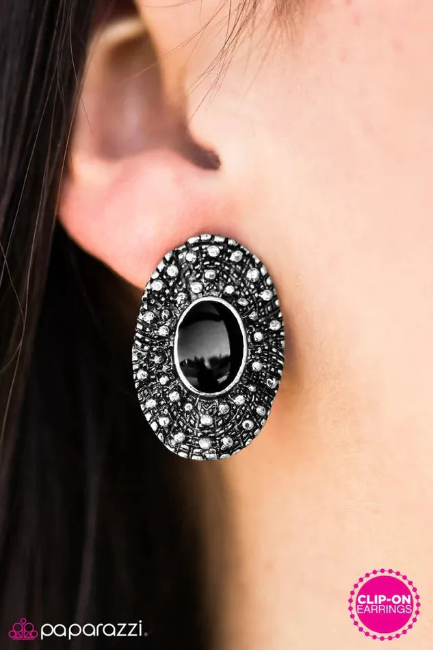 Paparazzi Jewelry Paparazzi Earring Cherished Moments Black Earrings
