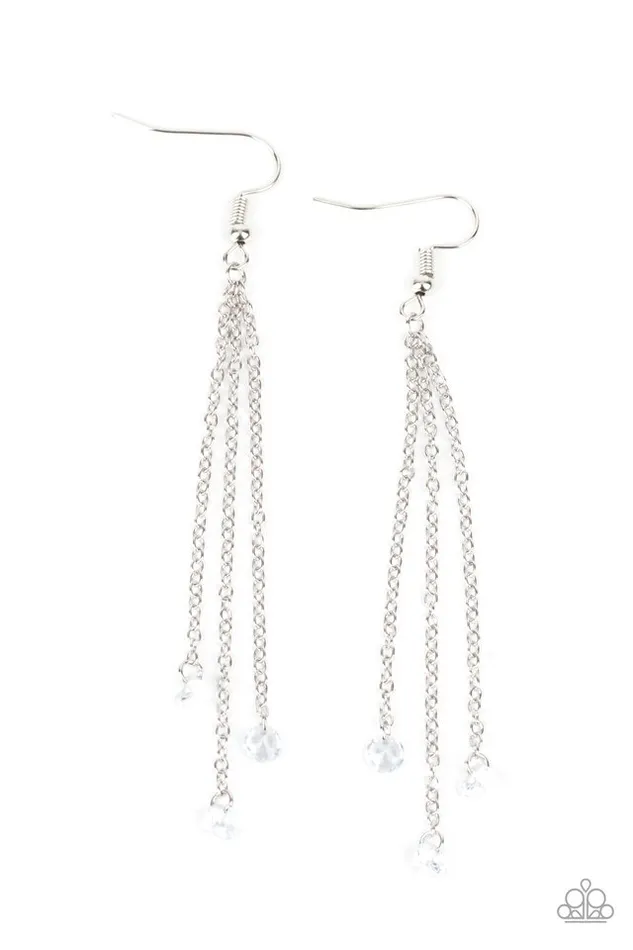 Paparazzi Jewelry Paparazzi Earring Divine Droplets White Earrings Paparazzi Jewelry Paparazzi Earring Divine Droplets White Earrings