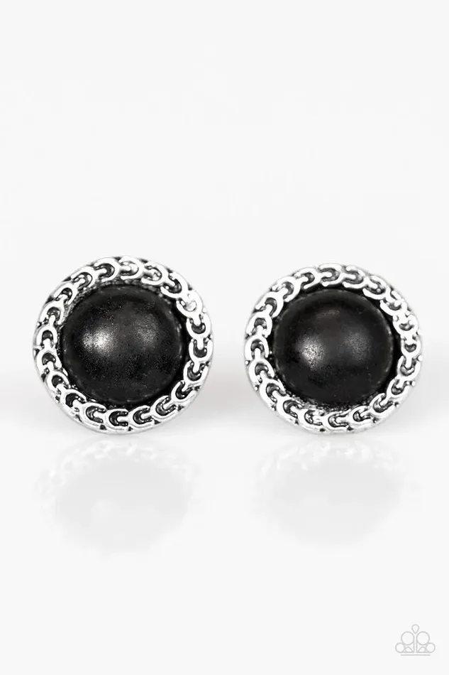 Paparazzi Jewelry Paparazzi Earring If The Boot Fits Black Earrings