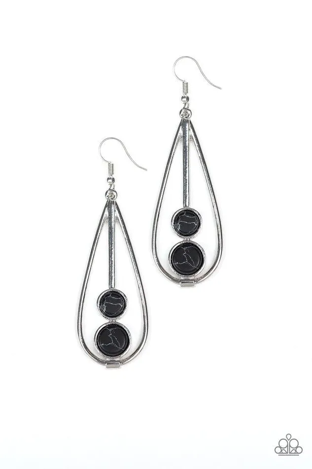 Paparazzi Jewelry Paparazzi Earring Natural Nova Black Earrings