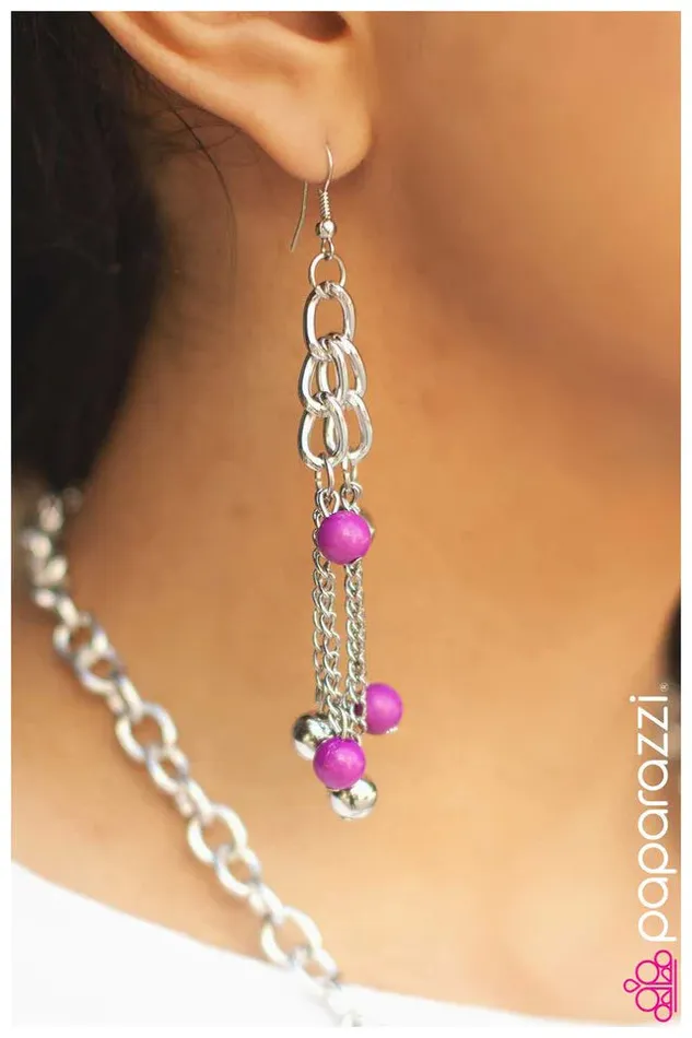 Paparazzi Jewelry Paparazzi Earring Ornately Orchid Purple Earrings