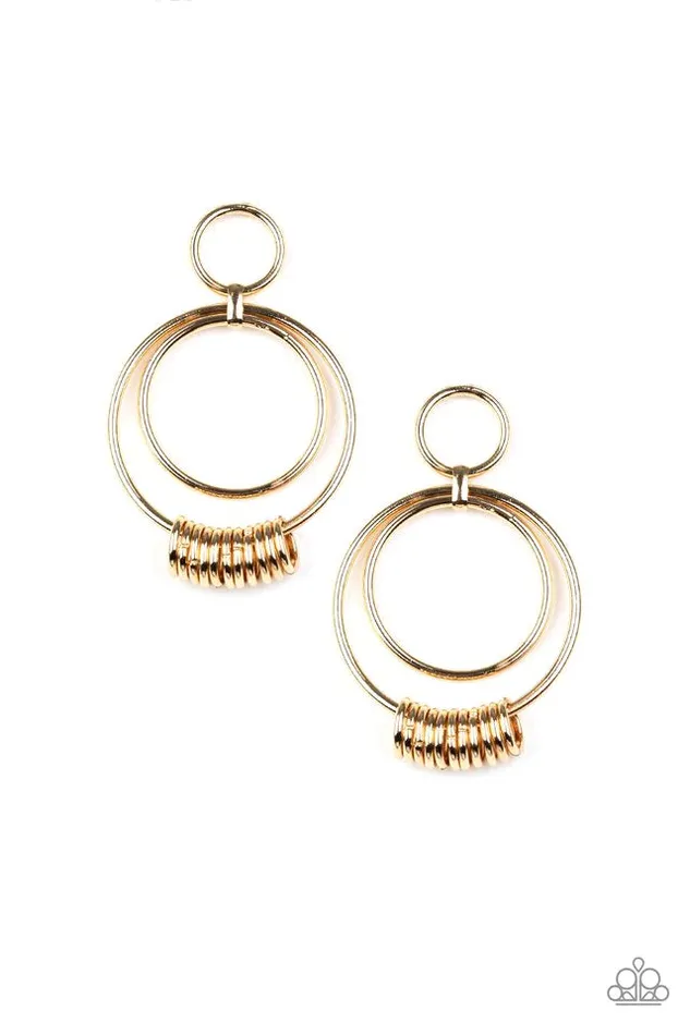 Paparazzi Jewelry Paparazzi Earring Retro Revolution Gold Earrings