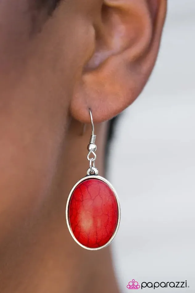 Paparazzi Jewelry Paparazzi Earring The Mountains Are Calling Red Earrings