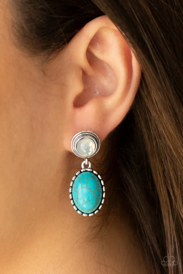 Paparazzi Jewelry Paparazzi Earrings Western Oasis Blue Earrings