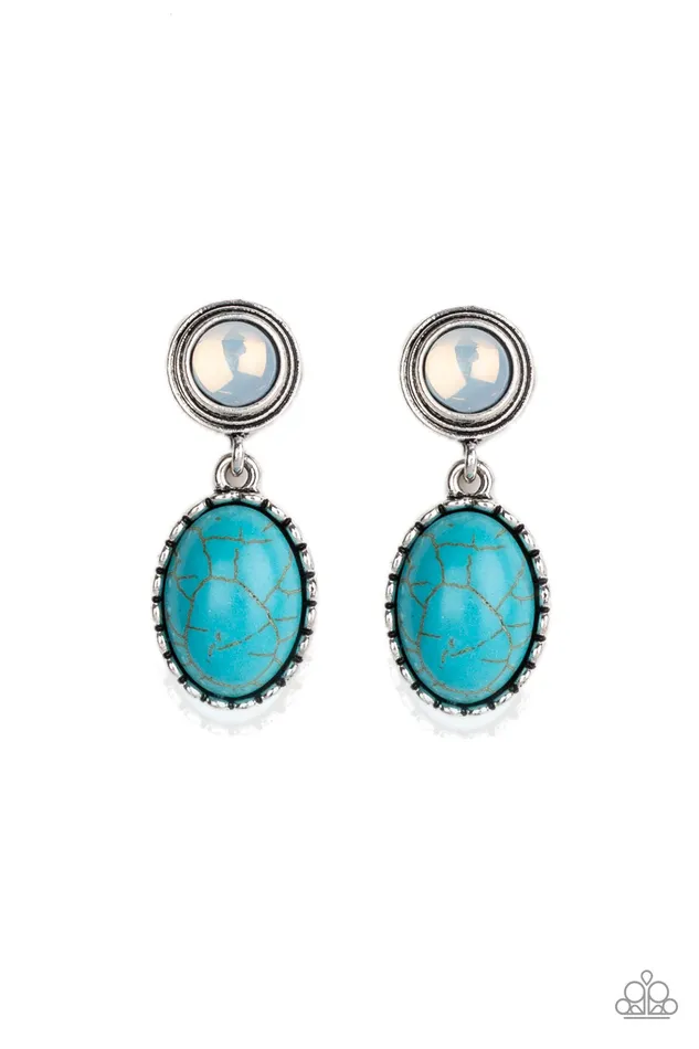 Paparazzi Jewelry Paparazzi Earrings Western Oasis Blue Earrings