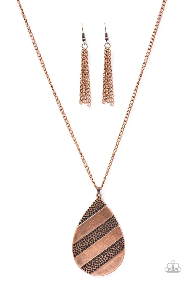 Paparazzi Jewelry Paparazzi Necklace A Chance Of Thunderstorms Copper Necklaces