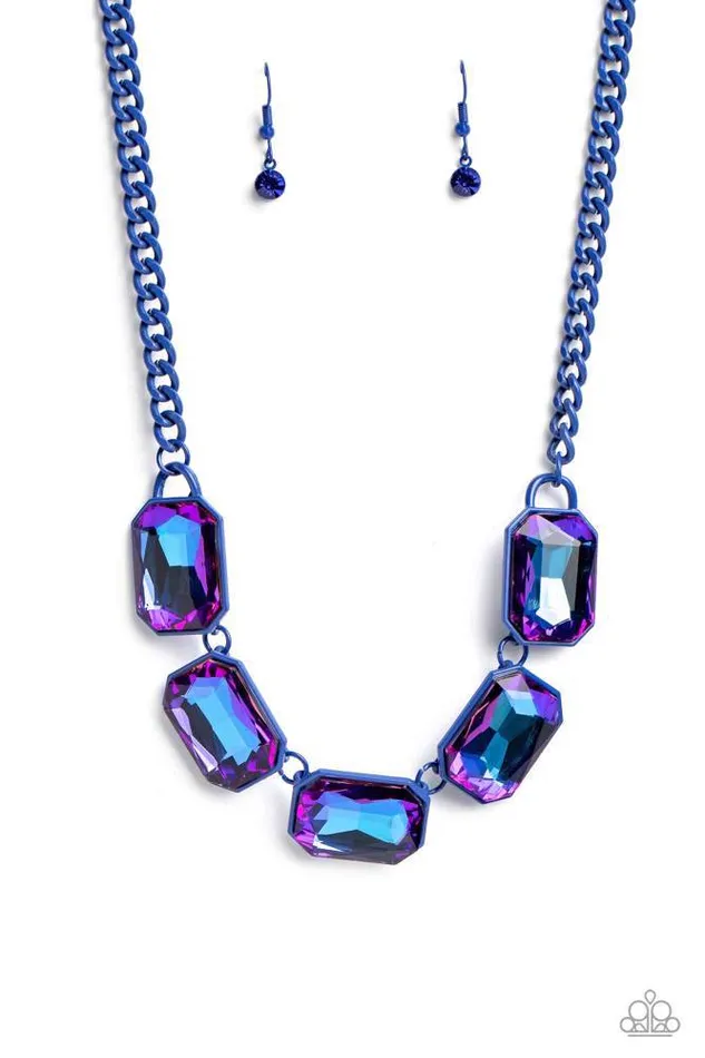 Paparazzi Jewelry Paparazzi Necklace Emerald City Couture Blue Necklaces