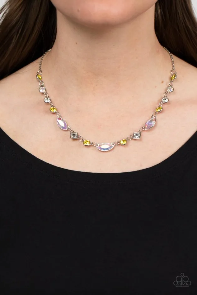 Paparazzi Jewelry Paparazzi Necklace Irresistible HEIRidescence Yellow Necklaces
