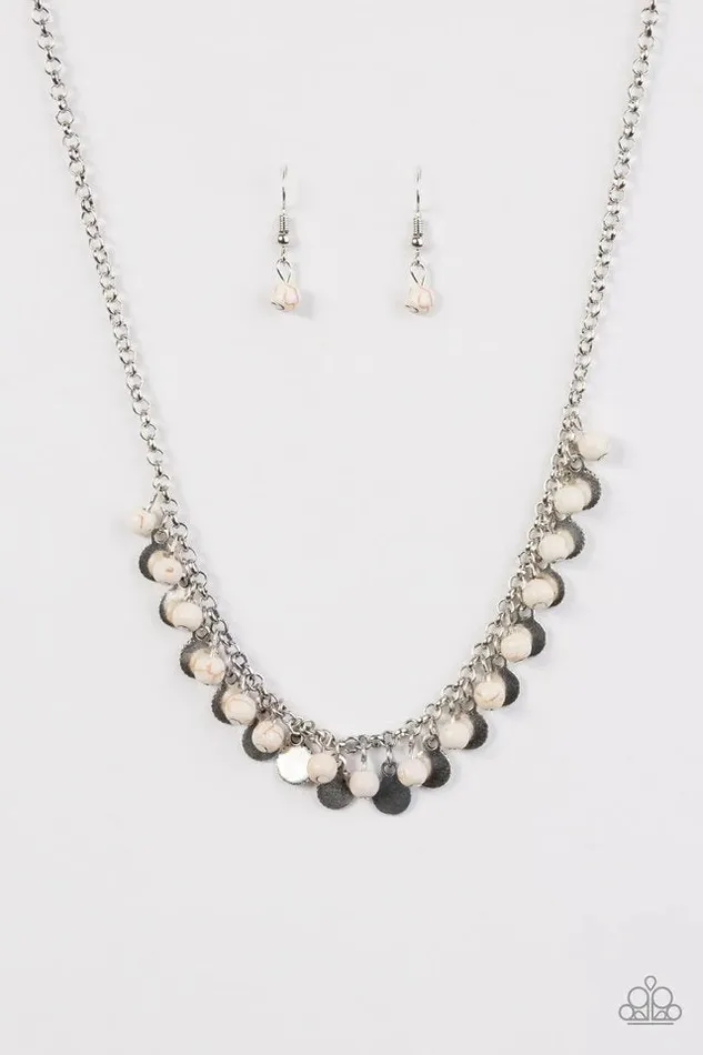 Paparazzi Jewelry Paparazzi Necklace Prehistoric Prima Donna White Necklaces