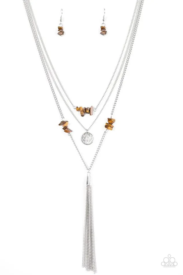 Paparazzi Jewelry Paparazzi Necklace River Rock Rio Brown Necklaces