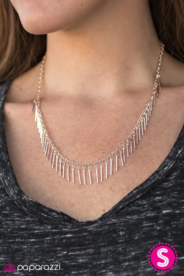 Paparazzi Jewelry Paparazzi Necklace Shes A Beast Rose Gold Necklaces