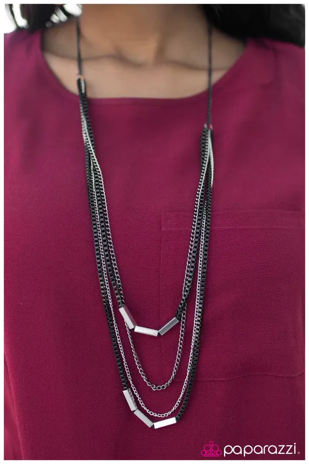 Paparazzi Jewelry Paparazzi Necklace True Grit Black Necklaces