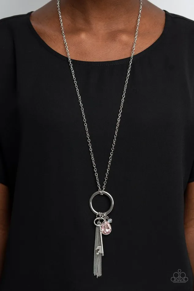 Paparazzi Jewelry Paparazzi Necklace Unlock Your Sparkle Pink Necklaces