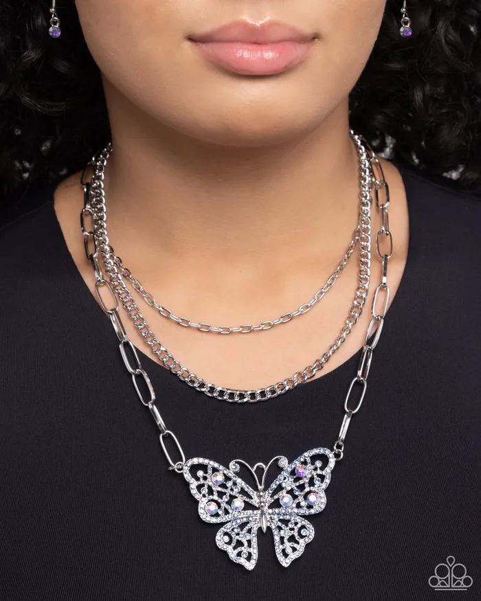 Paparazzi Jewelry Paparazzi Necklace Winged Wonder Blue Necklaces