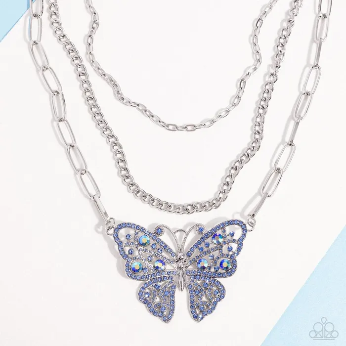 Paparazzi Jewelry Paparazzi Necklace Winged Wonder Blue Necklaces