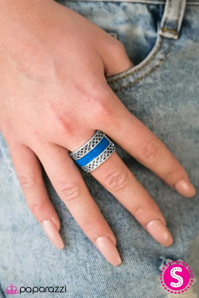 Paparazzi Jewelry Paparazzi Ring Blaze of Glory Blue Rings