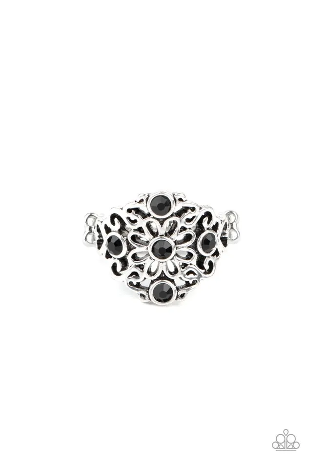 Paparazzi Jewelry Paparazzi Ring One DAISY At A Time Black Rings Paparazzi Jewelry Paparazzi Ring One DAISY At A Time Black Rings