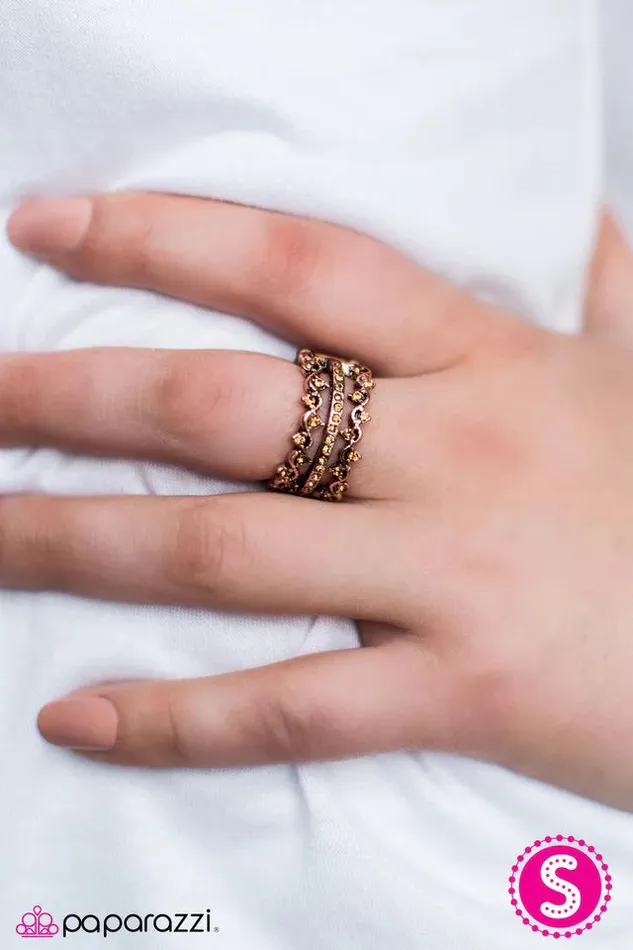 Paparazzi Jewelry Rings Paparazzi Ring Dancing Lights Copper