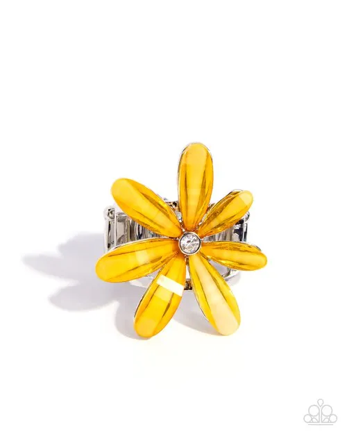 Paparazzi Jewelry Rings Paparazzi Ring Floral Feasibility Yellow Paparazzi Jewelry Rings Paparazzi Ring Floral Feasibility Yellow