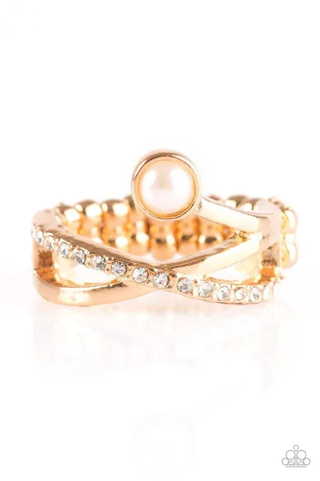 Paparazzi Jewelry Rings Paparazzi Ring Front GLAM Gold