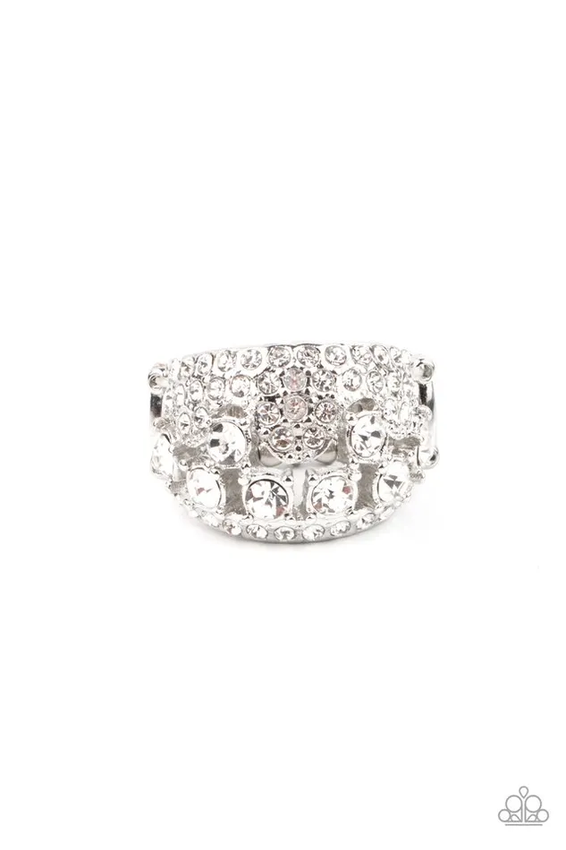Paparazzi Jewelry Rings Paparazzi Ring Imperial Incandescence White Paparazzi Jewelry Rings Paparazzi Ring Imperial Incandescence White