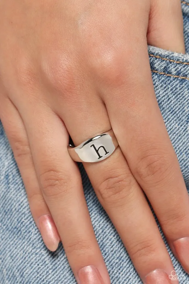 Paparazzi Jewelry Rings Paparazzi Ring Monogram Memento Silver H