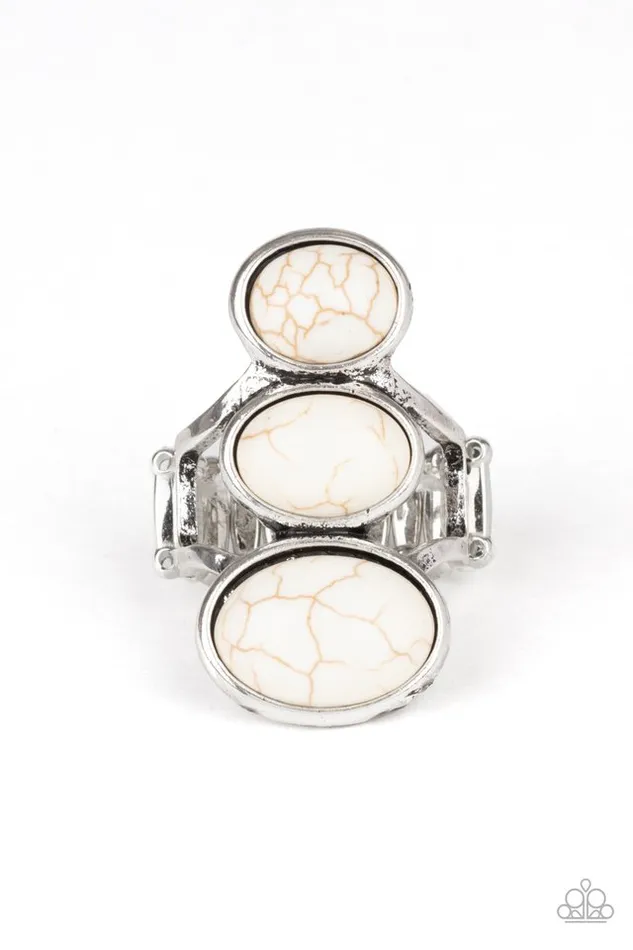 Paparazzi Jewelry Rings Paparazzi Ring Rural Revolution White Paparazzi Jewelry Rings Paparazzi Ring Rural Revolution White