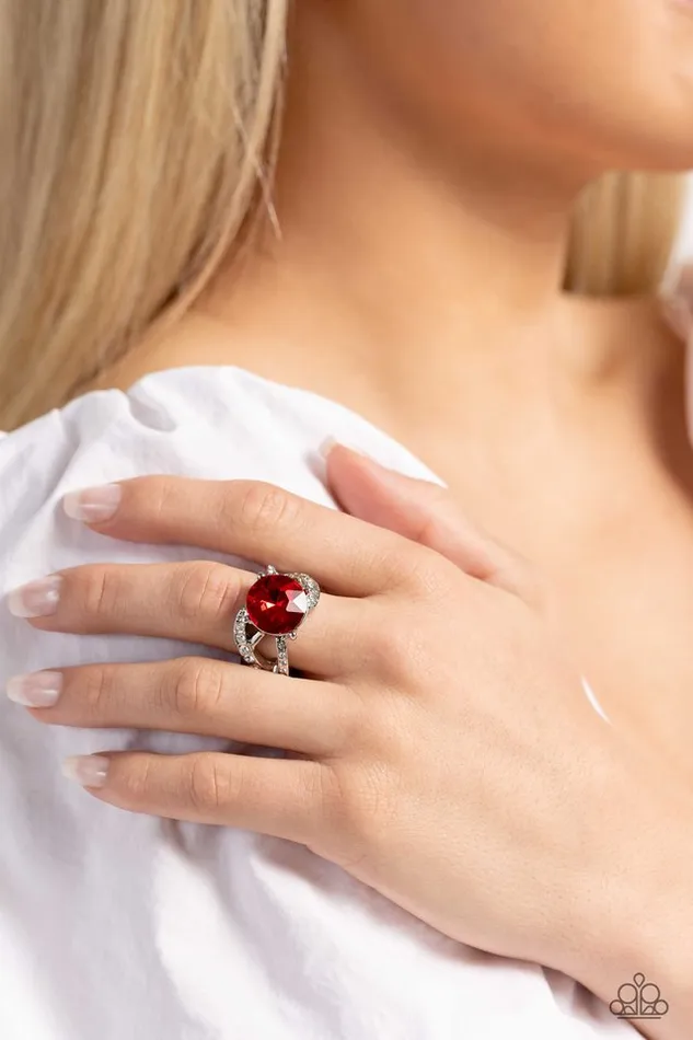 Paparazzi Jewelry Rings Paparazzi Ring Scintillating Swirl Red