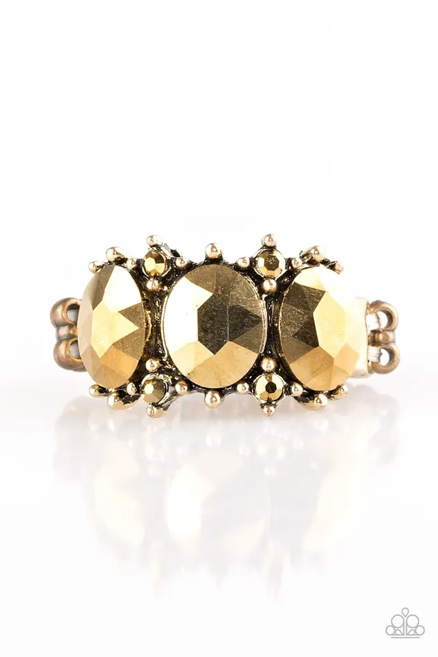 Paparazzi Jewelry Rings Paparazzi Ring Straighten Your Crown Brass