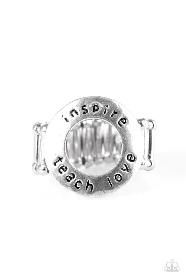 Paparazzi Jewelry Rings Paparazzi Ring To Teach Is To Learn Silver