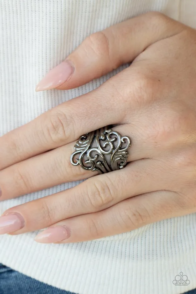 Paparazzi Jewelry Rings Paparazzi Ring Voluptuous Vines Black