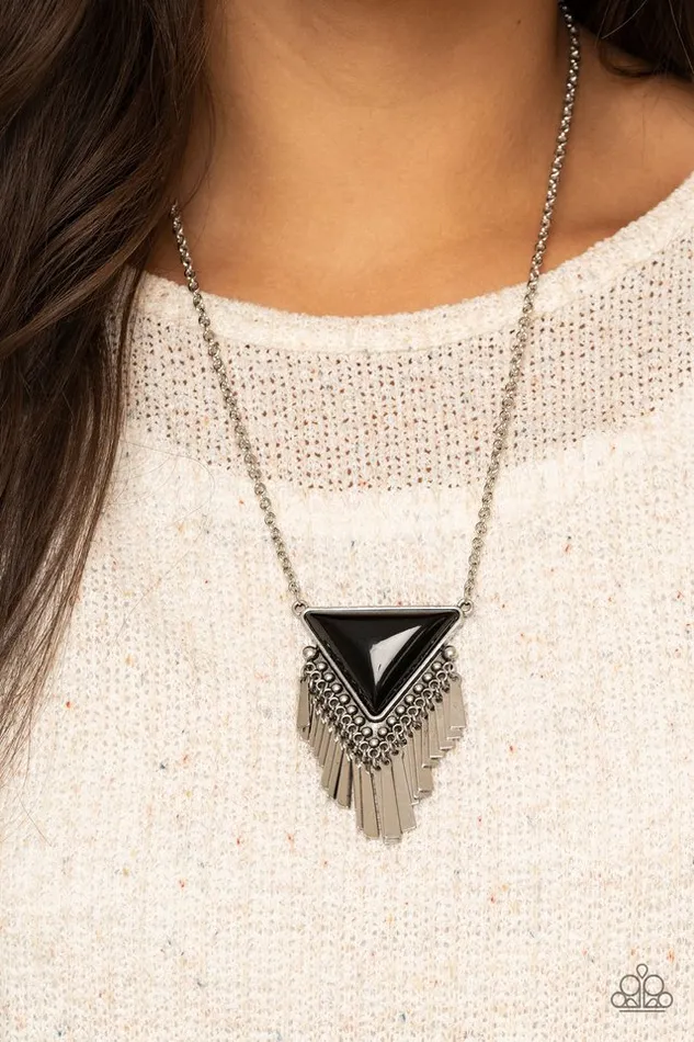 Paparazzi Necklace Badlands Bonanza Black Paparazzi Jewelry Necklaces