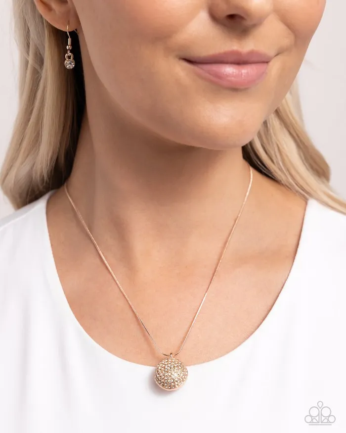 Paparazzi Necklace Bedazzled Bravado Rose Gold Paparazzi Jewelry Necklaces