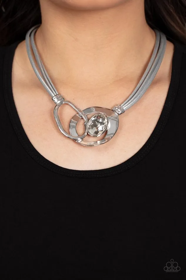 Paparazzi Necklace Californian Cowgirl Silver Paparazzi Jewelry Necklaces