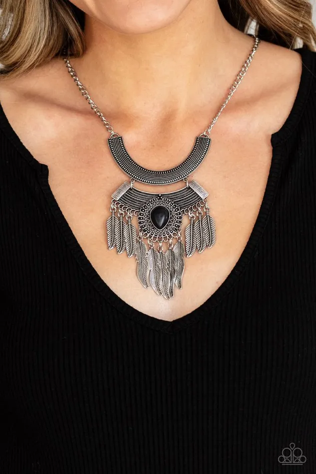 Paparazzi Necklace Desert Devotion Black Paparazzi Jewelry Necklaces