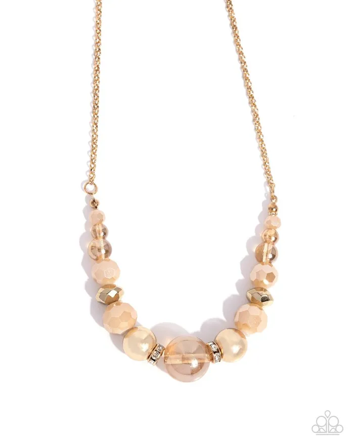 Paparazzi Necklace Disco Date Gold Paparazzi Jewelry Necklaces